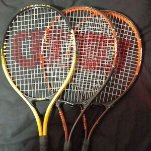 Wilson Black and Orange Tennis Rackets